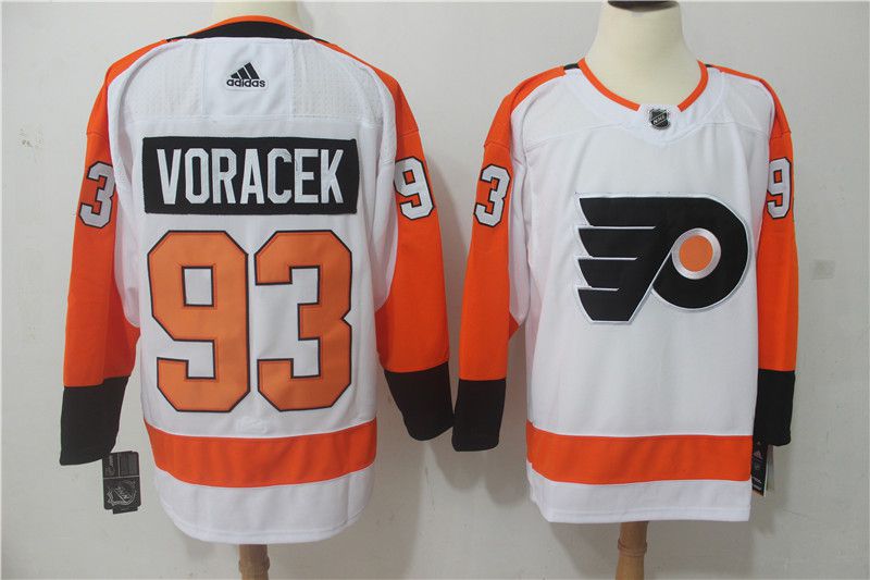 Men Philadelphia Flyers #93 Voracek white Hockey Stitched Adidas NHL Jerseys->new york islanders->NHL Jersey